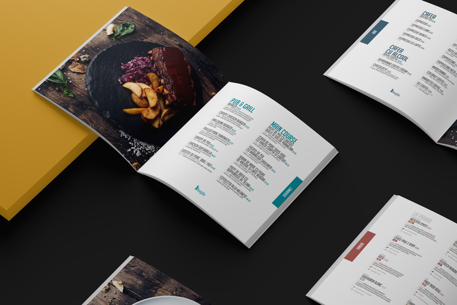 People - Restaurant menu, Graphic Design
